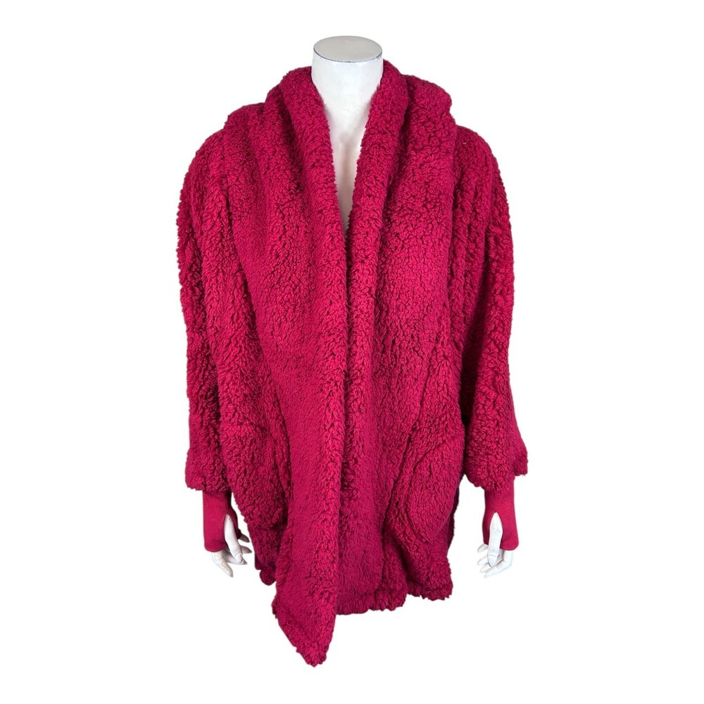 G.I.L.I. The Lounger Regular Oversized Sherpa Hoodie Red XXX-Small/XX-Small Size